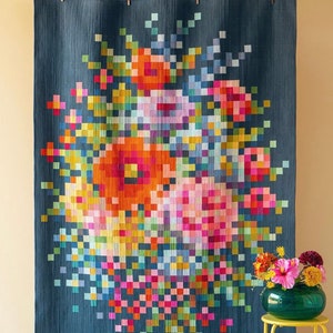 Embroidery Flower Quilt Kit featuring Tilda