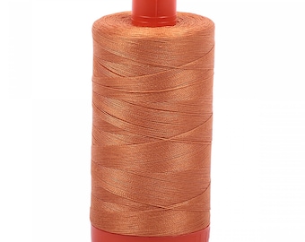 Medium Orange Large Spool Aurifil Mako Cotton Thread 50wt 5009