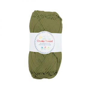 Hilo de crochet grueso de color verde jardín de Lori Holt
