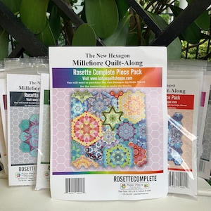 The New Hexagon Millefiore Quilt Along Rosette Complete Paper Piece Pack by Katja Marek