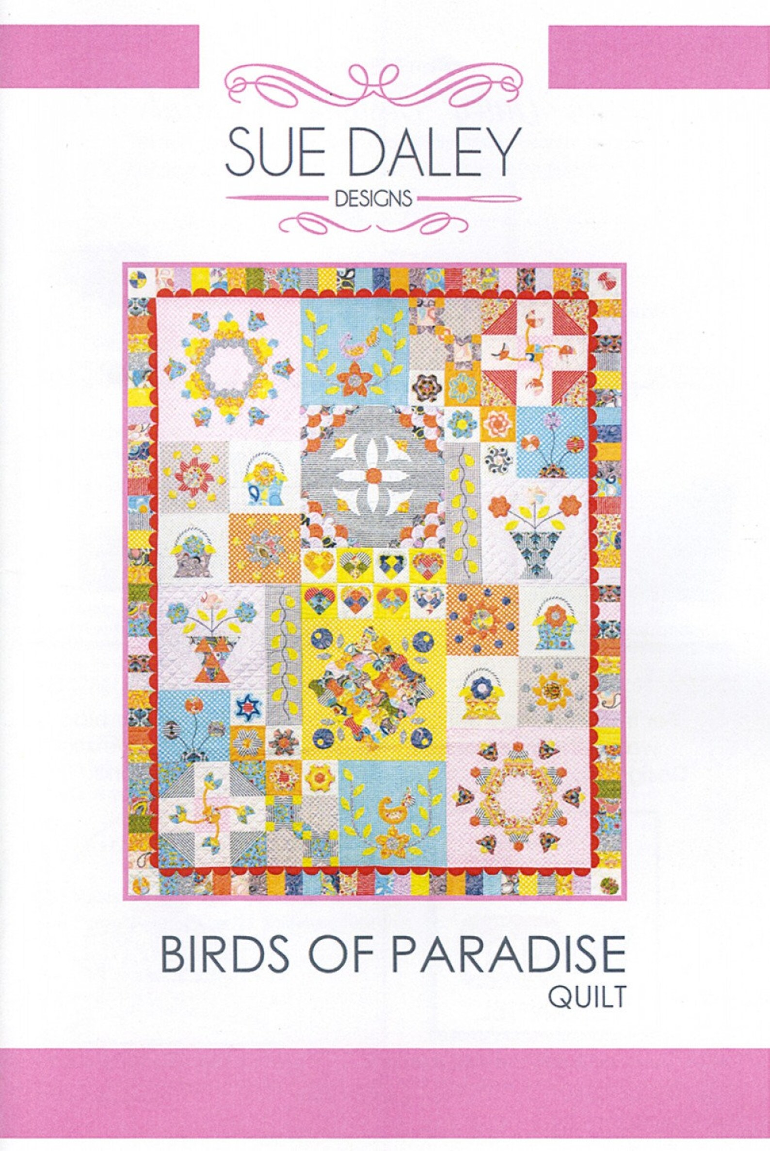 Birds of Paradise Quilt Pattern Set by Sue Daley of Patchwork Etsy