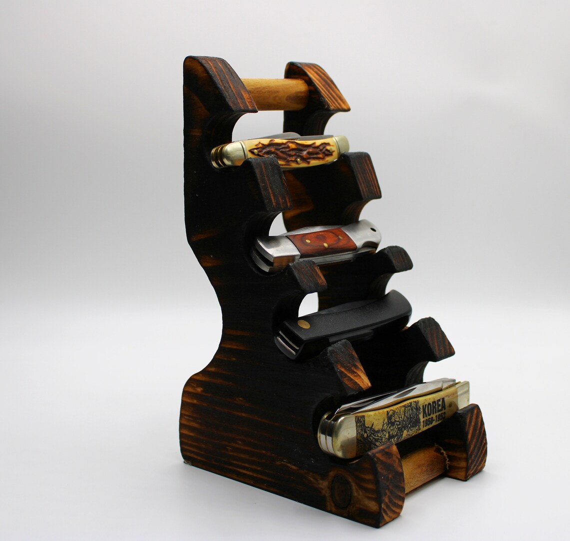 Hand Made Pocket Knife Display Stand for Case Xx Knives Buck Etsy