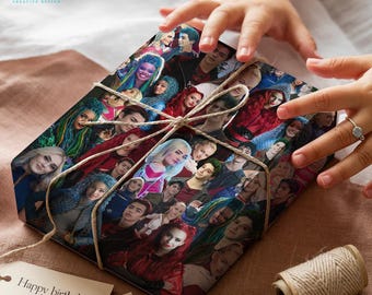 Disney Zombies 4 Wrapping Paper, Custom Birthday Party Packaging