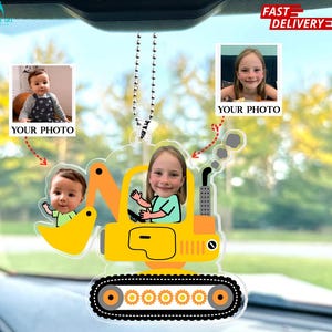 Personalized Car Photo Ornament: Funny Drive Safe Daddy Acrylic Hanger