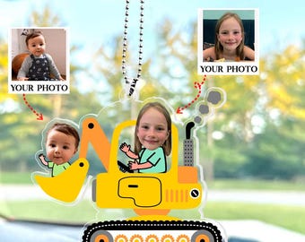 Personalized Car Photo Ornament: Funny Drive Safe Daddy Acrylic Hanger