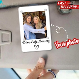 Drive Safe Mommy Visor Clip Polaroid Car Visor Clip Memorial Car Visor Clip with Photo  Gift for Grandma