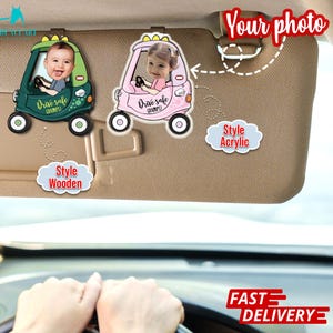Custom Photo Car Visor Clip, Drive Safe Car Visor Clips for Her, Drive Safe I Love You Picture, Personalized Photo Car Visor Clip