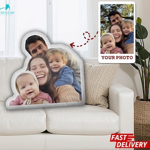 Custom Pillow Picture Family, Customizable Pillow with Photo, Personalized Photo Pillowcase, New Home Gift for Couple