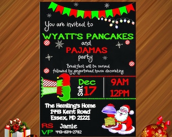 christmas pajama party invitation christmas pajama birthday invitation pajama party invite holiday pajama party invitations - Christmas Pajama Party christmas pajama party invitation christmas pajama birthday invitation pajama party invite holiday pajama party invitations - Christmas Pajama Party