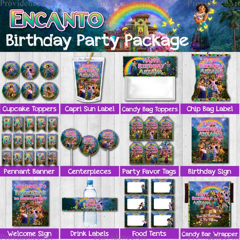Encanto Birthday Party Package Encanto Birthday Printables Etsy