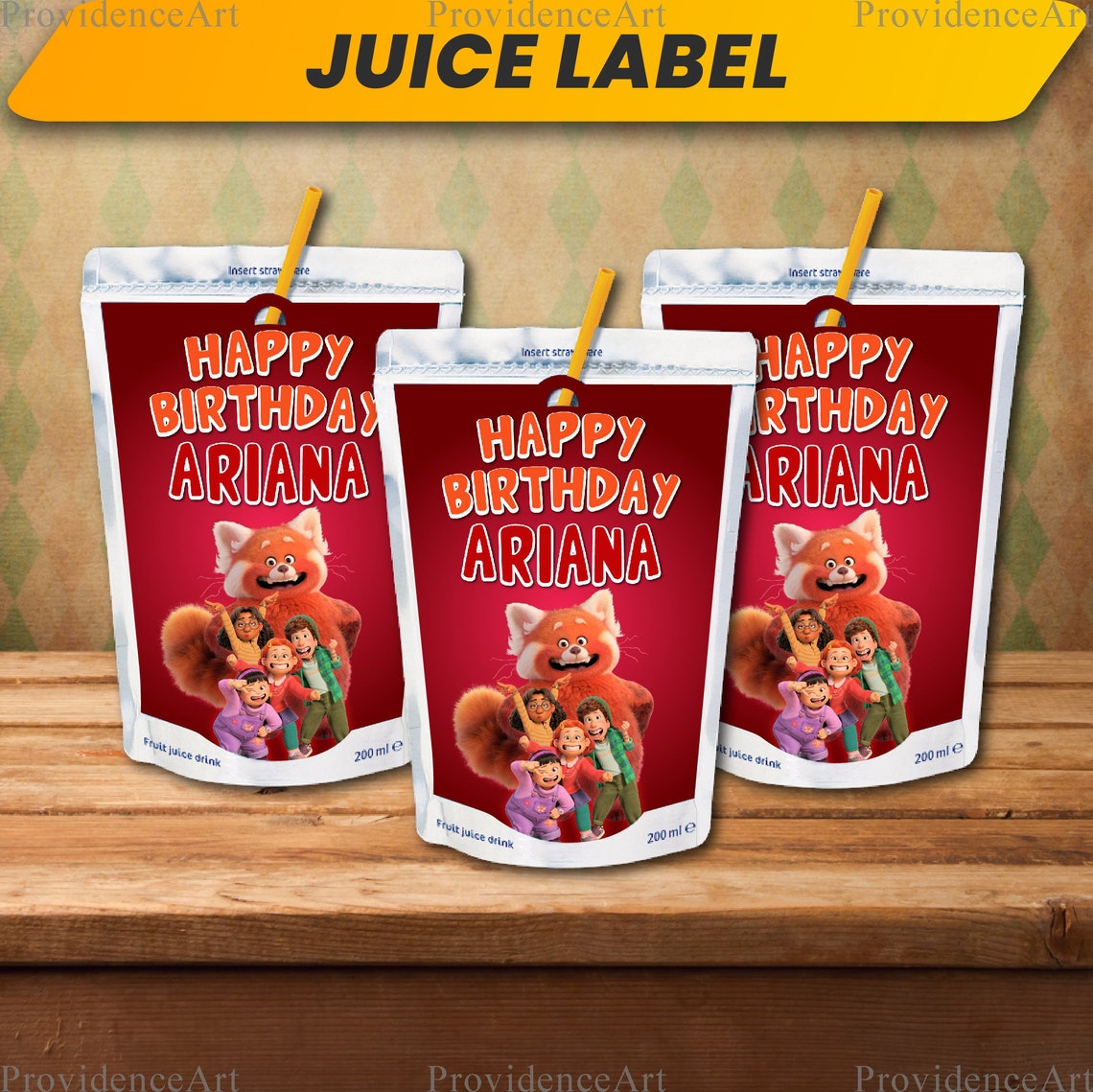 Turning Red Party Supplies Turning Red Birthday Supplies Etsy