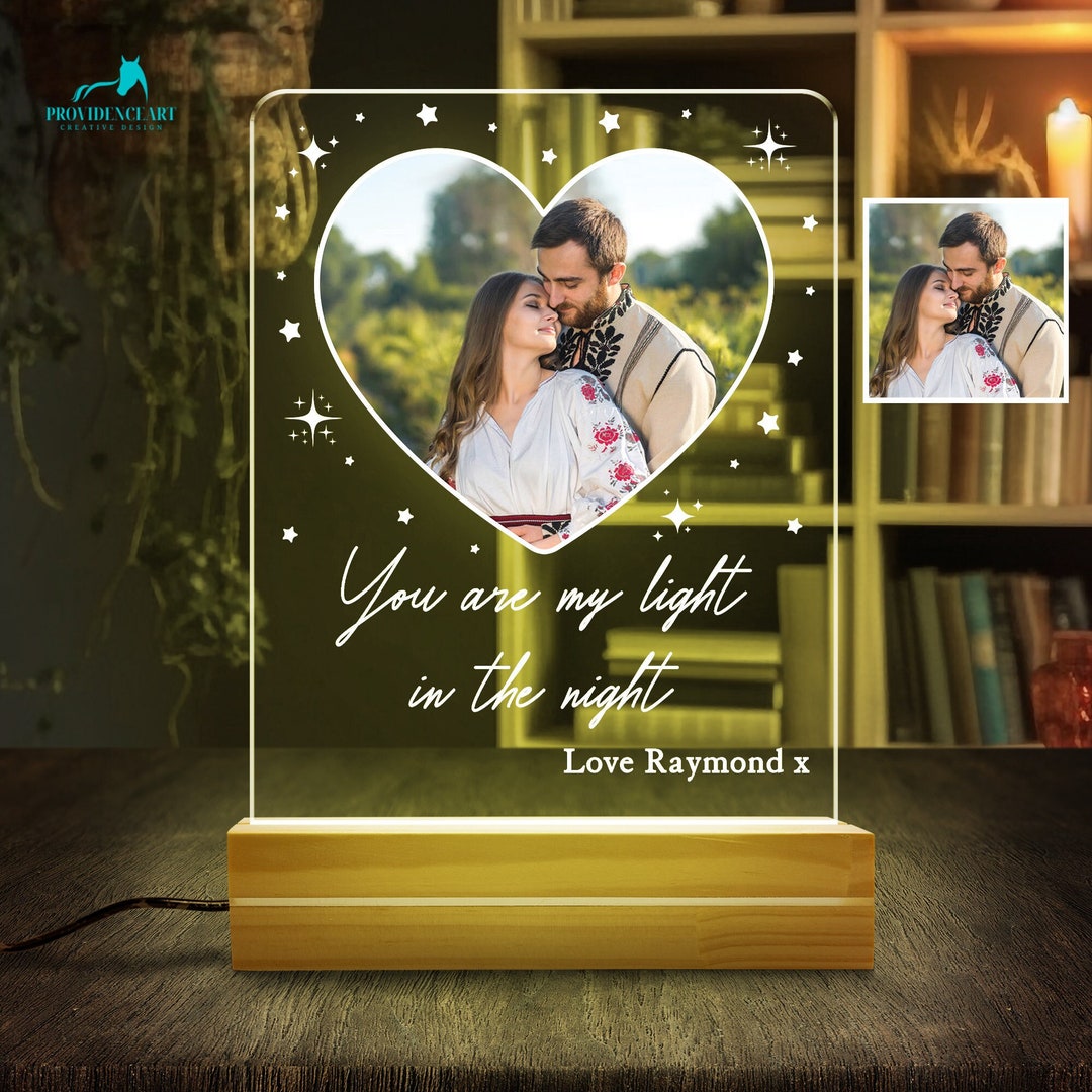 Custom Photo Collage LED Light, Personalized Photo Frame Light
