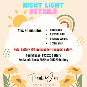 Personalized Safari Baby Shower Night Light for Kids, Customized Name Cute Animal Night Light Birthday Gift for Girls image 9