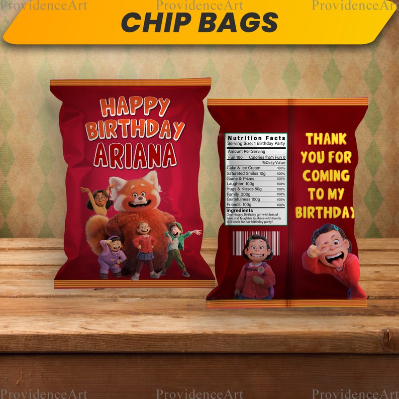 Turning Red Party Supplies Turning Red Birthday Supplies Etsy