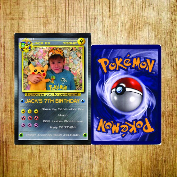 Pokemon Invitation Pokemon Birthday Invitation Pokemon Etsy Singapore