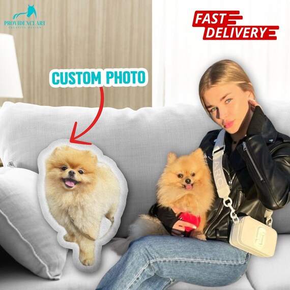 Custom Pet Pillow From Photo, Personalized Dog Pillow With Insert