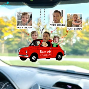 Custom Photo Car Ornament, Funny First Father&#39;s Day Gift