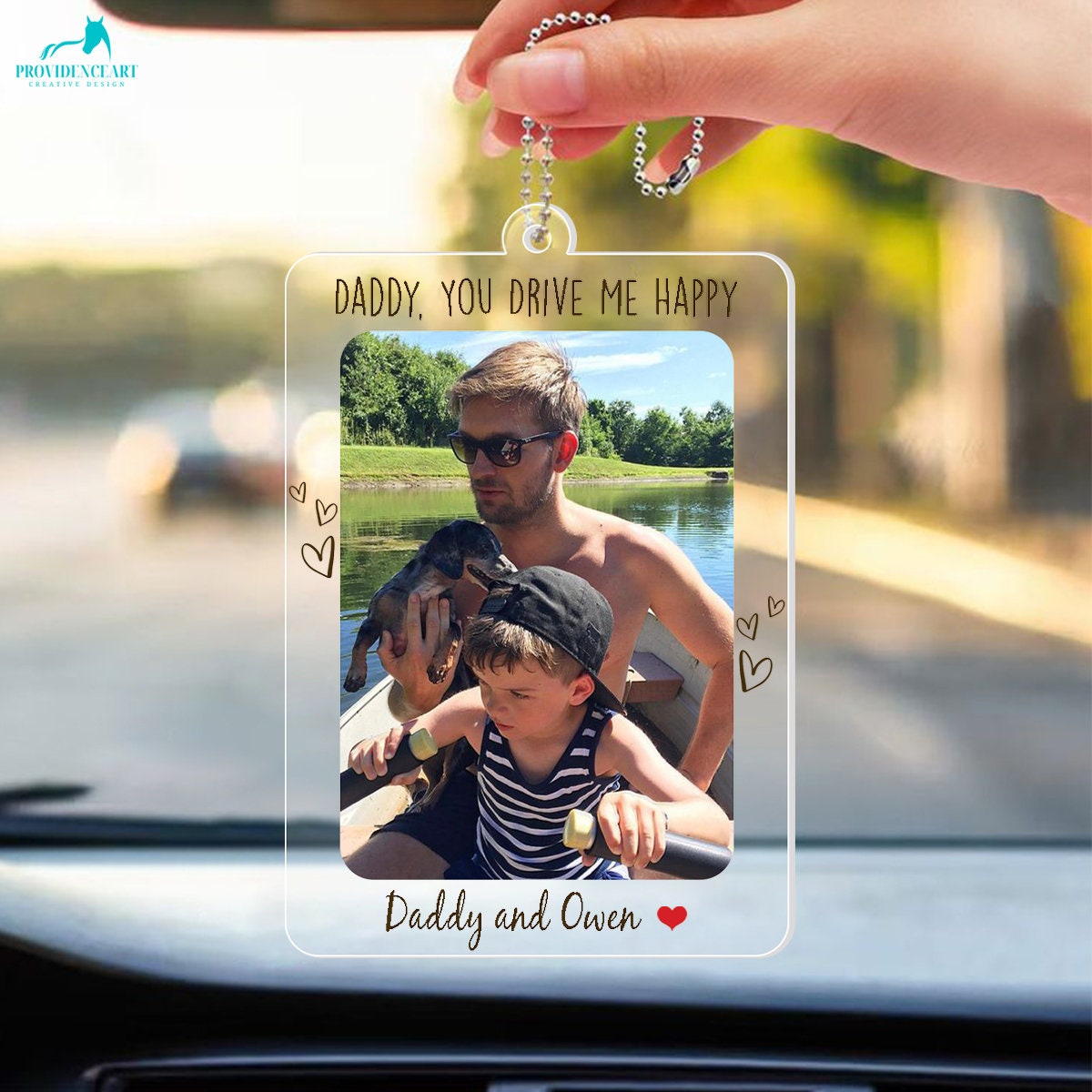 Keychain Custom Babies Face Drive Safe Daddy - Personalized Acrylic Photo Keychain 1