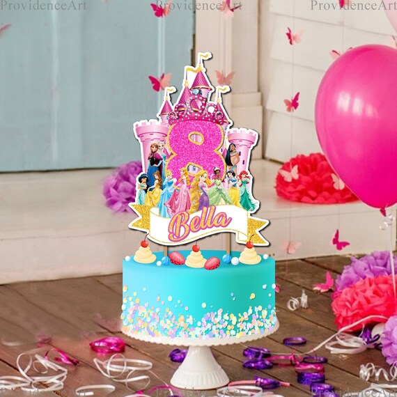 Printable Princess Cake Topper Princess Birthday Party Cake Etsy