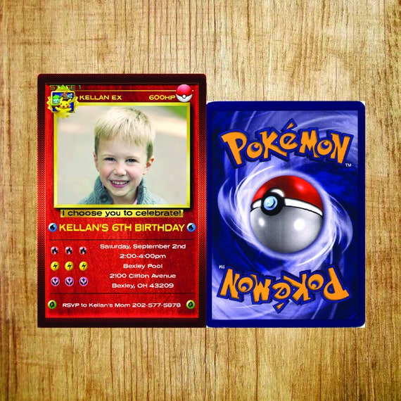 Pokemon Invitation Pokemon Birthday Invitation Pokemon Etsy Singapore