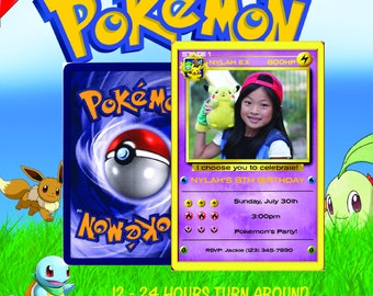 Joint Pokemon Birthday Invite Etsy France
