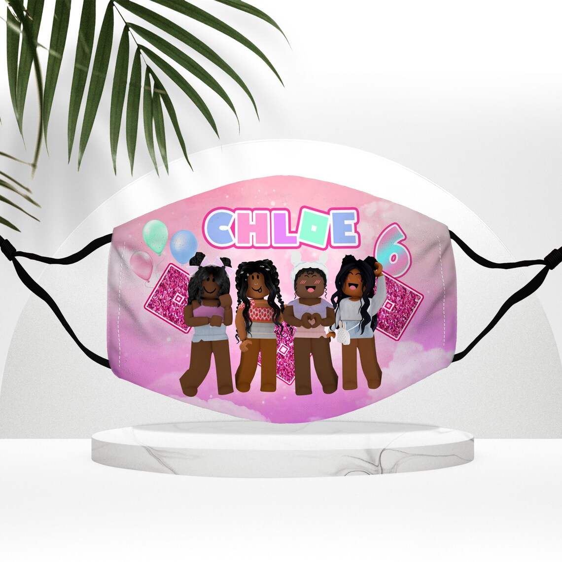 African Roblox Girl Face Maskroblox Girl Face Mask for Kids Etsy