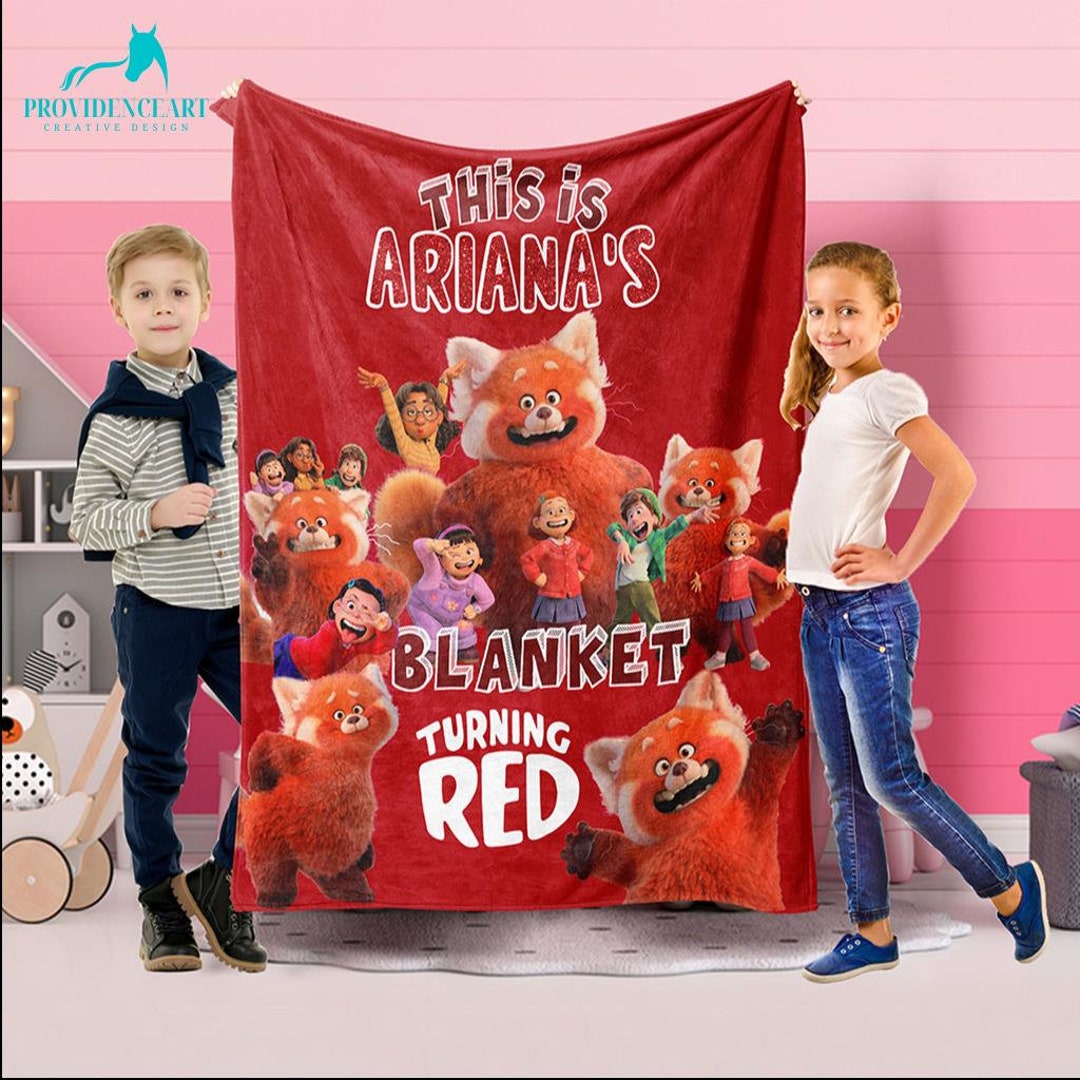 Personalized Turning Red Blanket Turning Red Kids Blanket Etsy