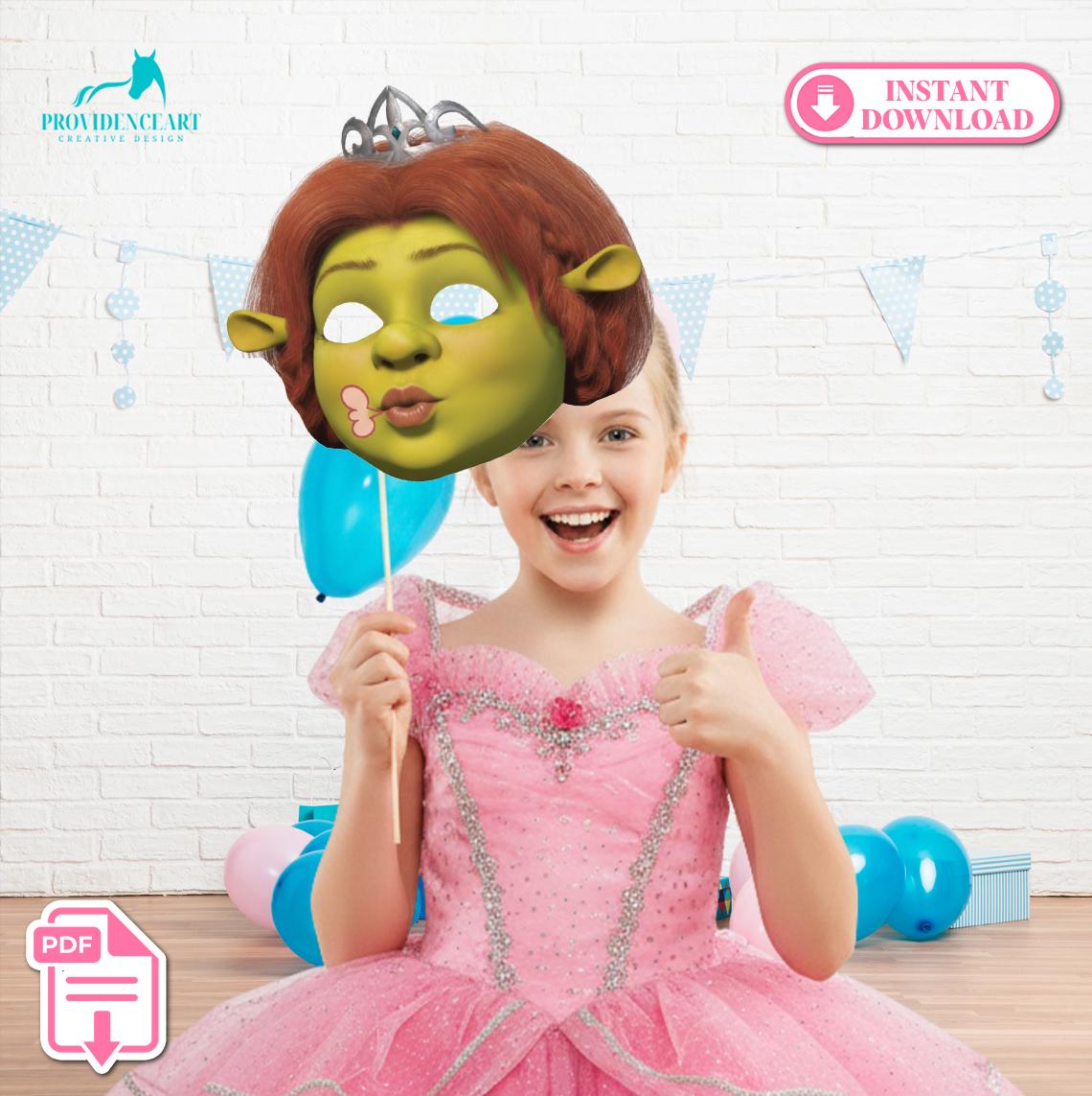 Shrek Photo Props, Printable Party Mask Set, Instant Digital Download ...