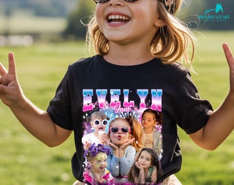 Custom Photo Bootleg Shirt for Kids: Personalized Valentine's Gift