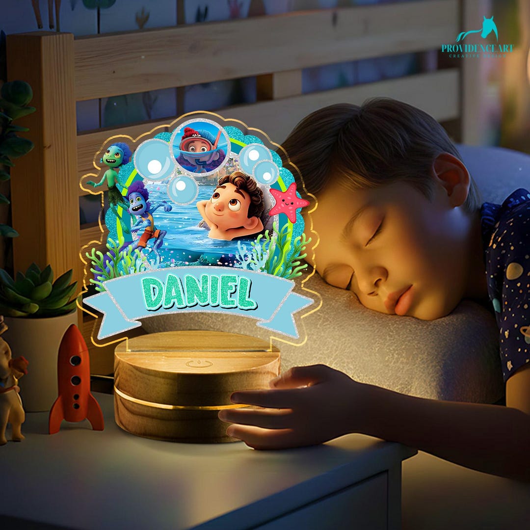 Personalized Luca Night Light, Custom Name Kids Birthday Lamp - Etsy