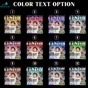 Custom Bootleg Kids Shirt, Customized Photo Vintage Graphic 90s Tshirt, Gift For Kids, Matching Shirt for Birthday