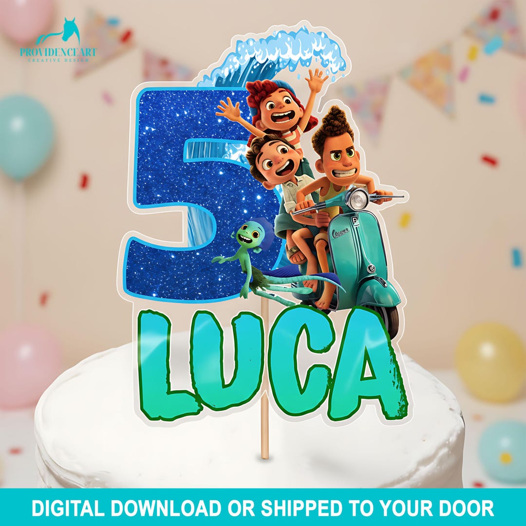 Personalized Luca Birthday Cake Topper: Custom Birthday Party ...