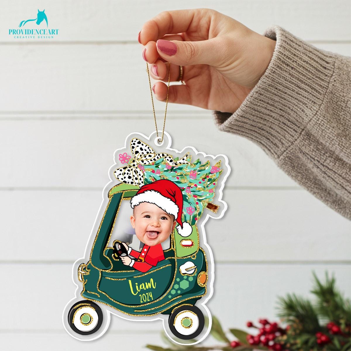 Custom First Christmas Ornament Custom Photo My Little Elf Spreading Christmas  Joy! - Family Personali Personalized Baby Ornament 2025, image size:1200x1200