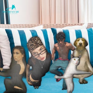 Custom Ugly Pillow Friend Dog Pet, Personalized Photo Ugly Pillow for Bestfriend or Pet, Custom Body Pillow