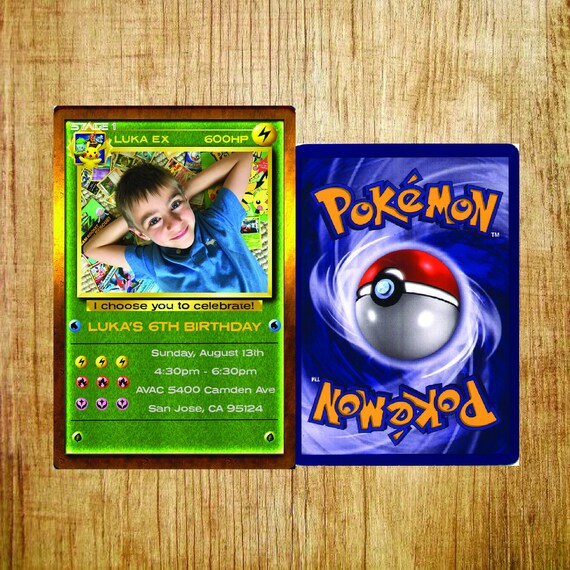 Pokemon Invitation Invitation Anniversaire Pokemon Etsy France