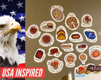 USA Meal Magnets bundle - 17 United States Inspired Favourites