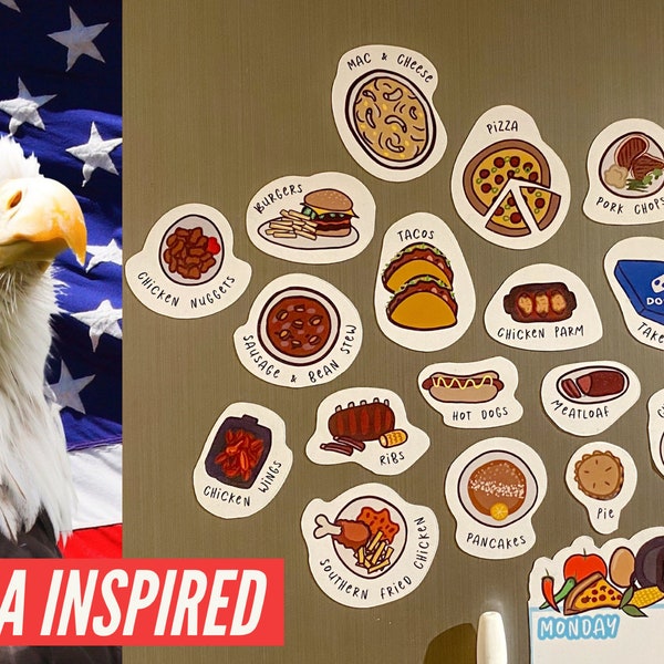 USA Meal Magnets bundle - 17 United States Inspired Favourites