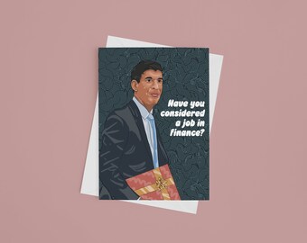 Job in Finance - Rishi Sunak Birthday / Celebration / Commiseration card