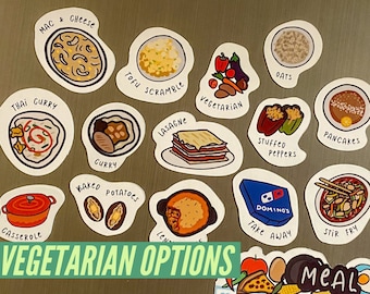 Vegetarian Meal Magnets bundle - 16 Veggie Inspired Favourites