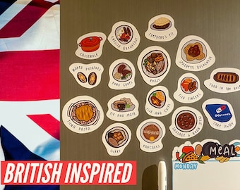 British Meal Magnets bundle - UK Inspired Favourites