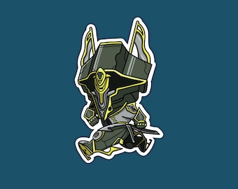 Warframe Inspired Gauss Prime, Water-resistant Die Cut Sticker