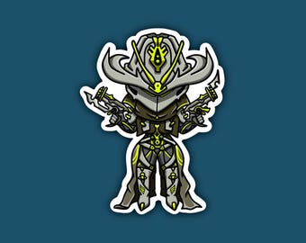 Warframe-Inspired Mesa Prime Western, Water-resistant Die Cut Sticker