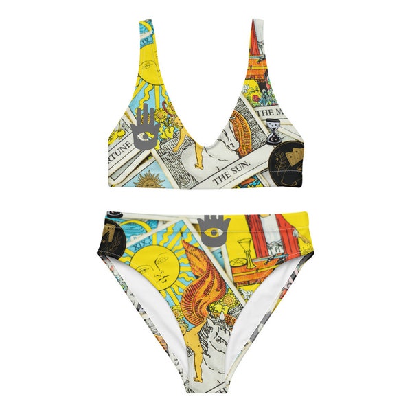 Tarot eco-friendly swim Recycled fabric high-waisted bikini swimsuit