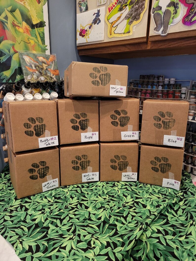 Blue 8, Furry Nerd Mystery Box Etsy