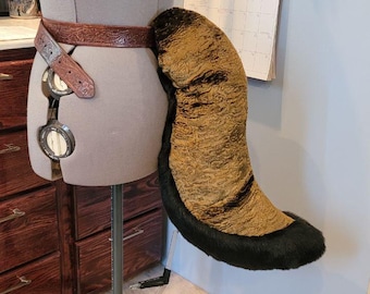 2 Color Canine Furry Fursuit Tail, Gold and Black