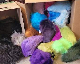Furry Nub Tails Long Fur Pile Fursuit Costume Cosplay
