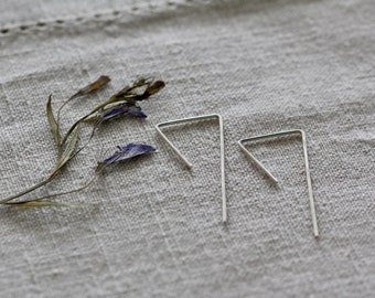 Mia Triangular Wire Earrings | Sterling Silver Earrings | Minimalist Earrings | Handmade Jewellery | Dangly Earrings | Geometric Earrings