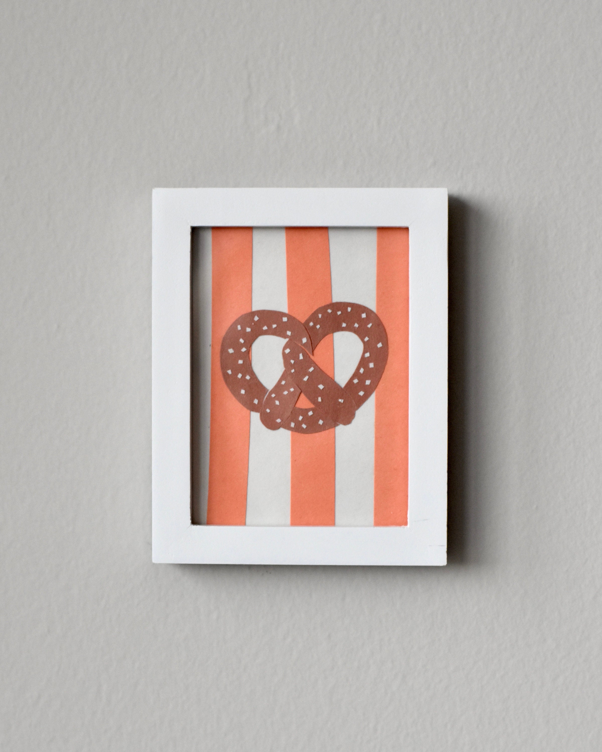 Soft Pretzel Cut Paper Art | Handmade to Order