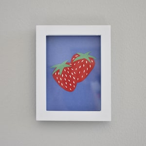 イチゴの切り絵アート | オーダーメイドで手作り