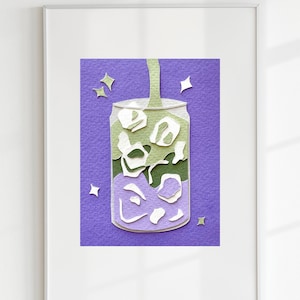 アイス ラベンダー 抹茶 切り紙アート | オーダーメイドで手作り